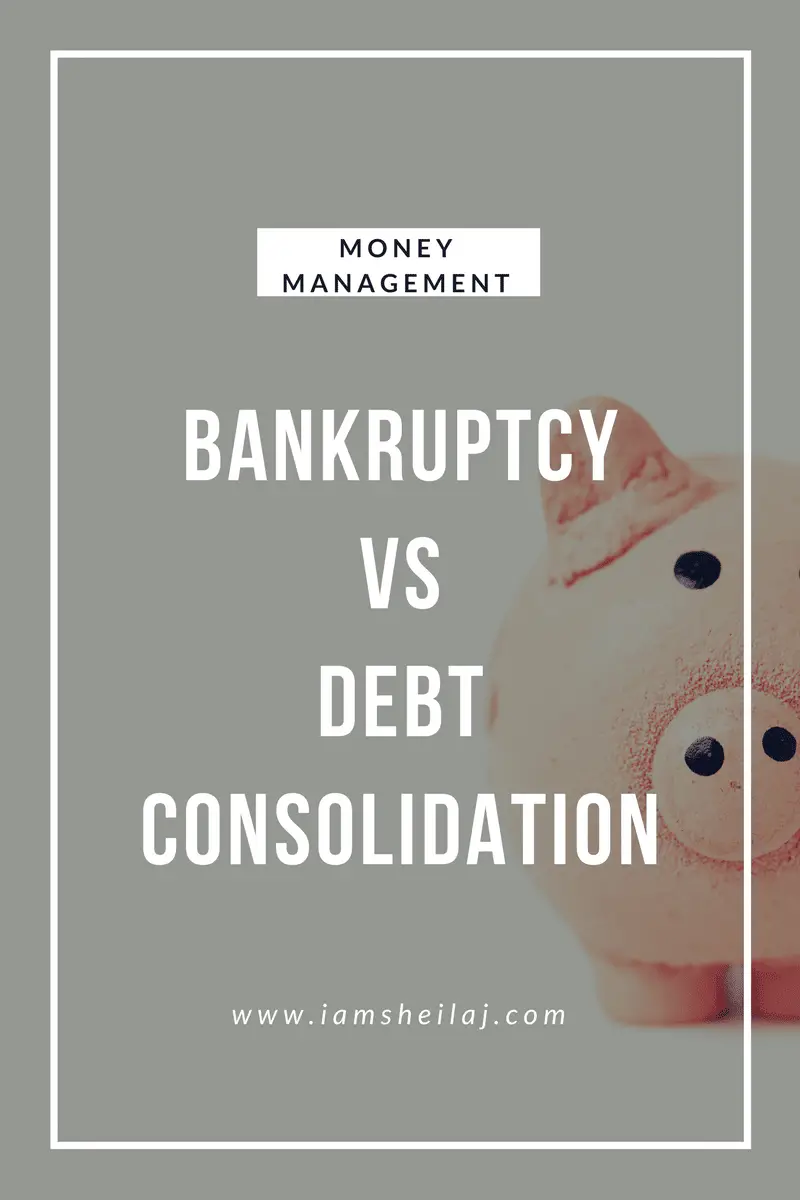 Bankruptcy vs debt consolidation