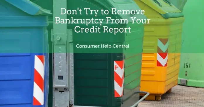 can you remove bankruptcy from your credit report