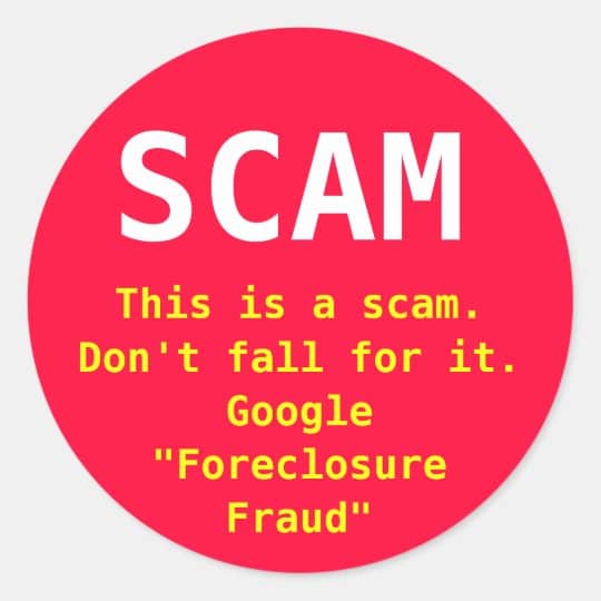 Foreclosure scam sticker. Fight fraud locally! Classic Round Sticker ...
