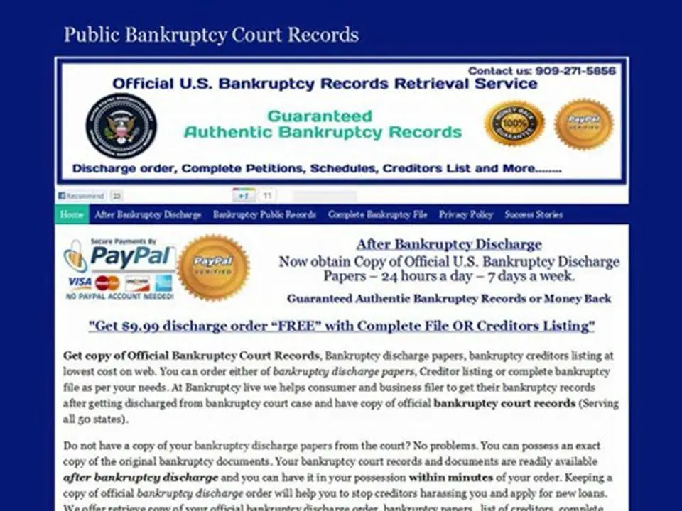 How do bankruptcy discharge paper look like?