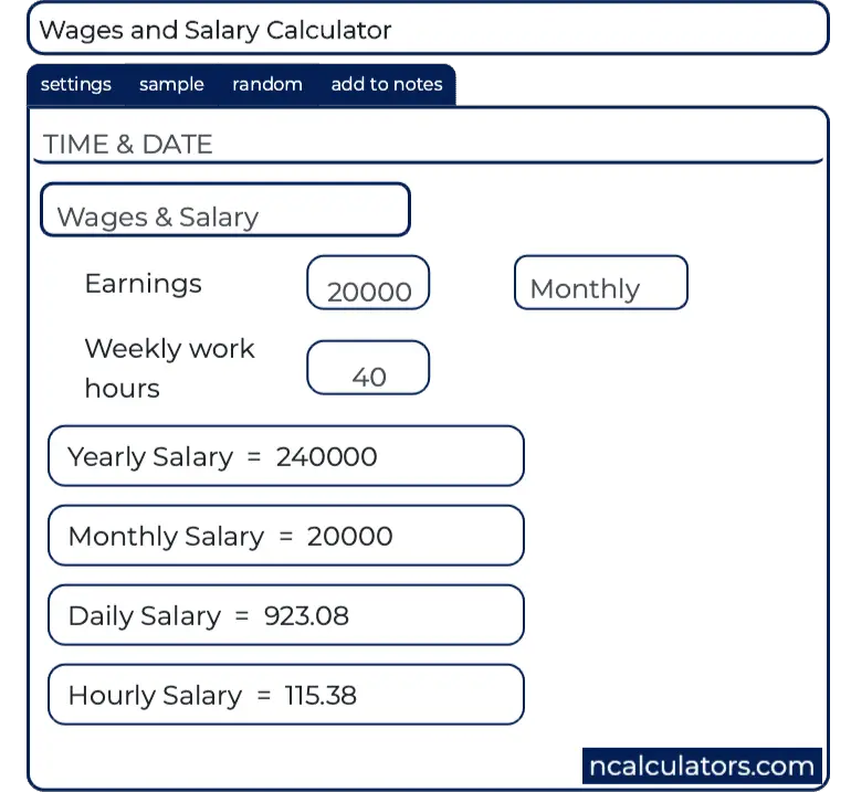 How To Calculate Monthly Salary