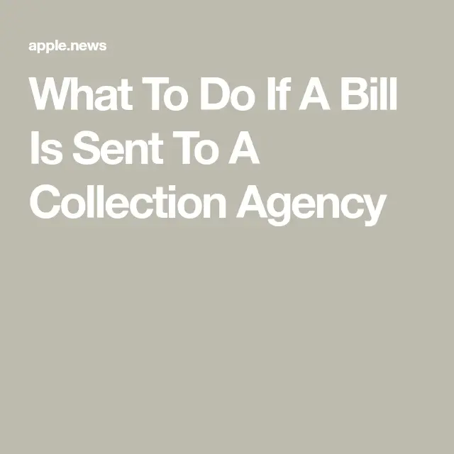 How To Deal With A Bill In Collections