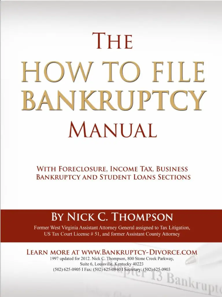 How to File Bankruptcy Manual