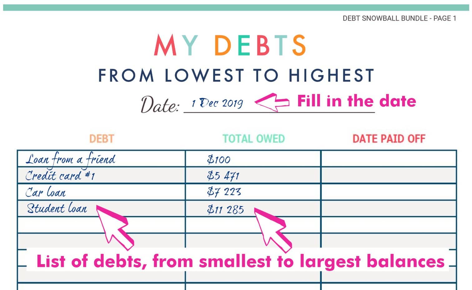 How To Get Out Of Debt With The Debt Snowball Method