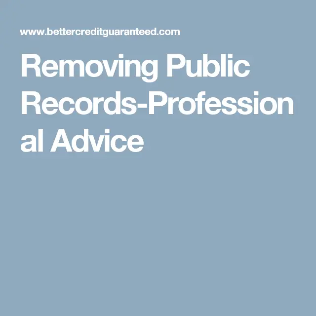 Removing Public Records
