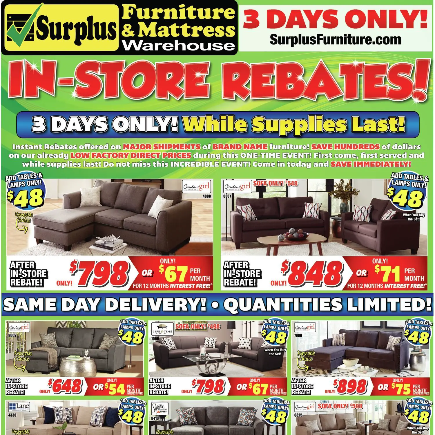 Surplus Furniture Weekly Flyer