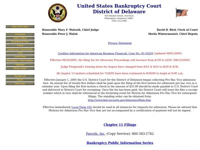 United States Bankruptcy Court for the District of Delaware